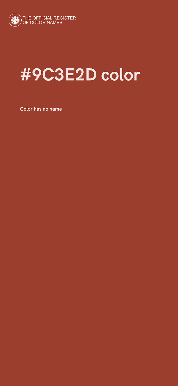 #9C3E2D color image