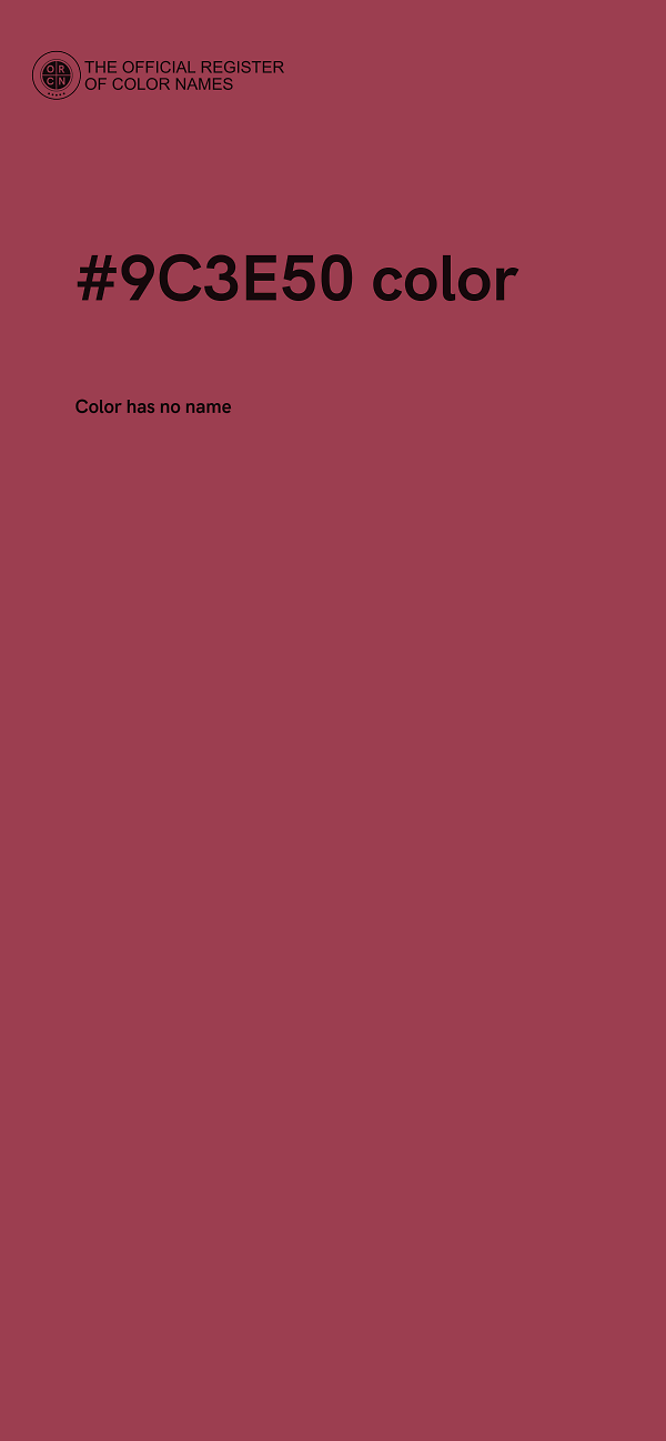 #9C3E50 color image
