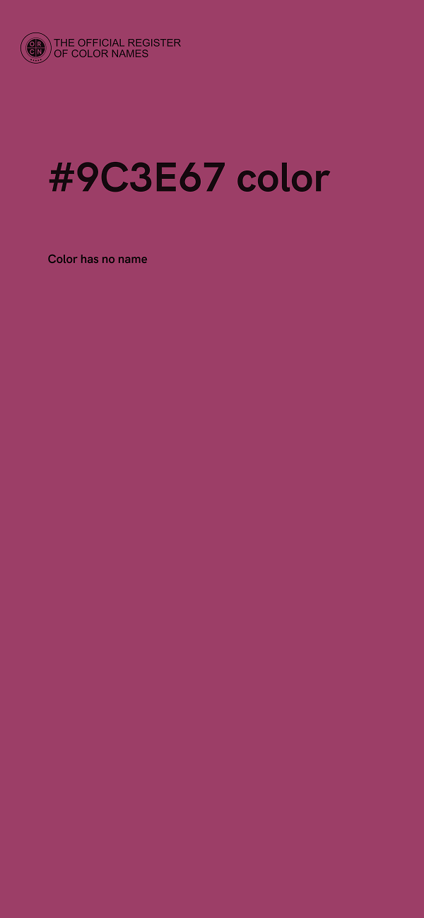 #9C3E67 color image