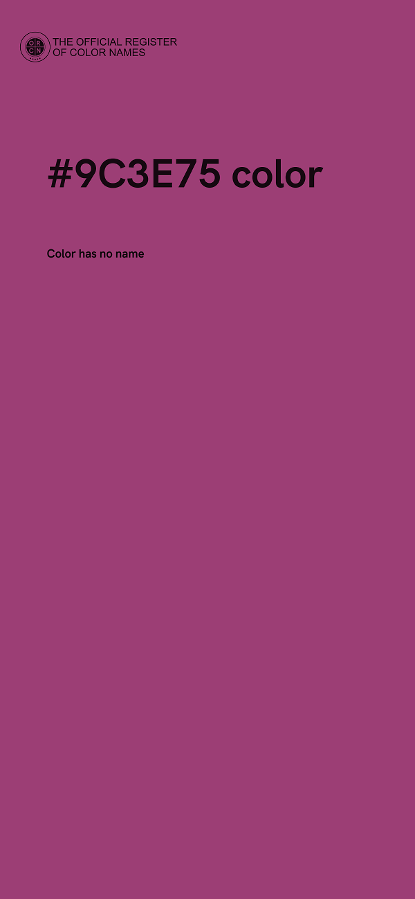 #9C3E75 color image