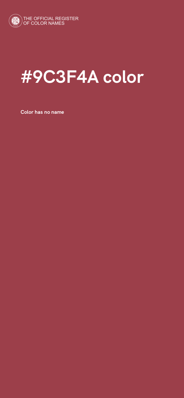 #9C3F4A color image