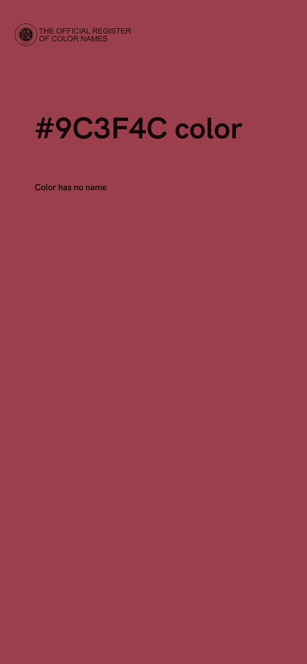 #9C3F4C color image