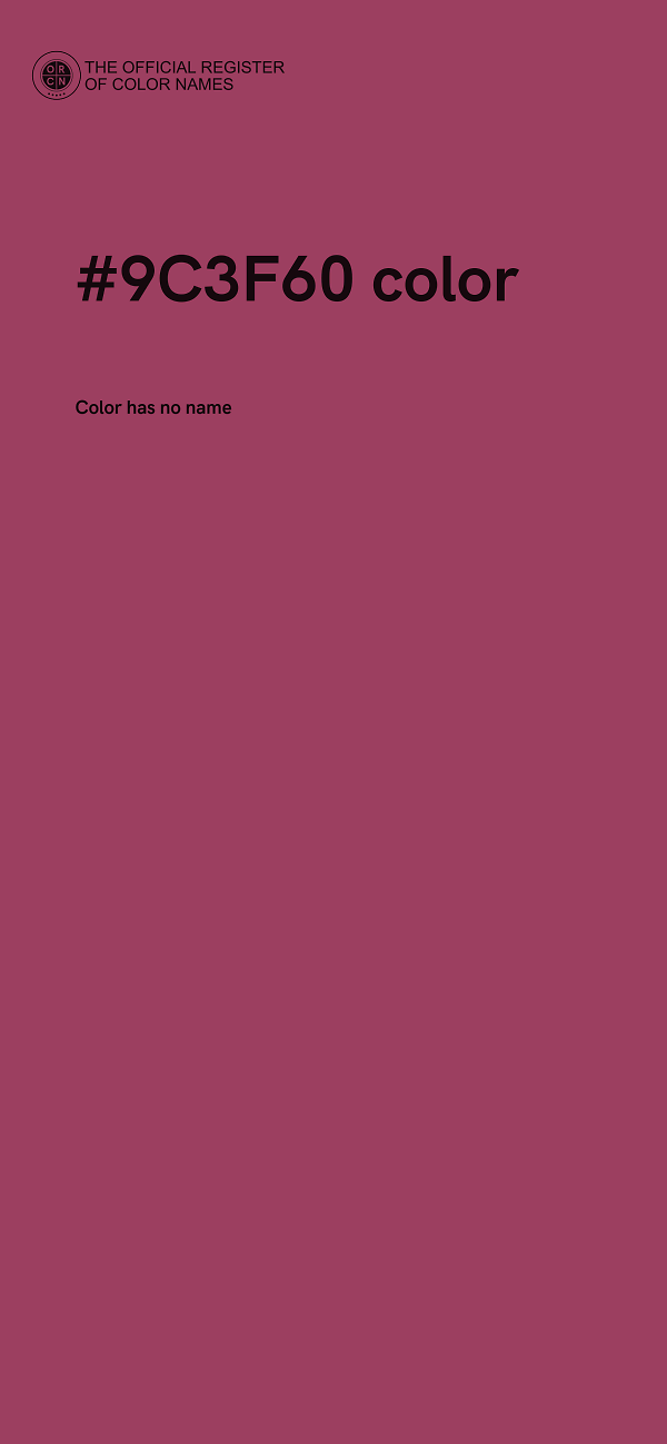 #9C3F60 color image