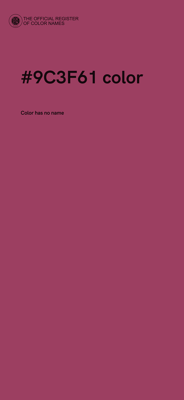#9C3F61 color image