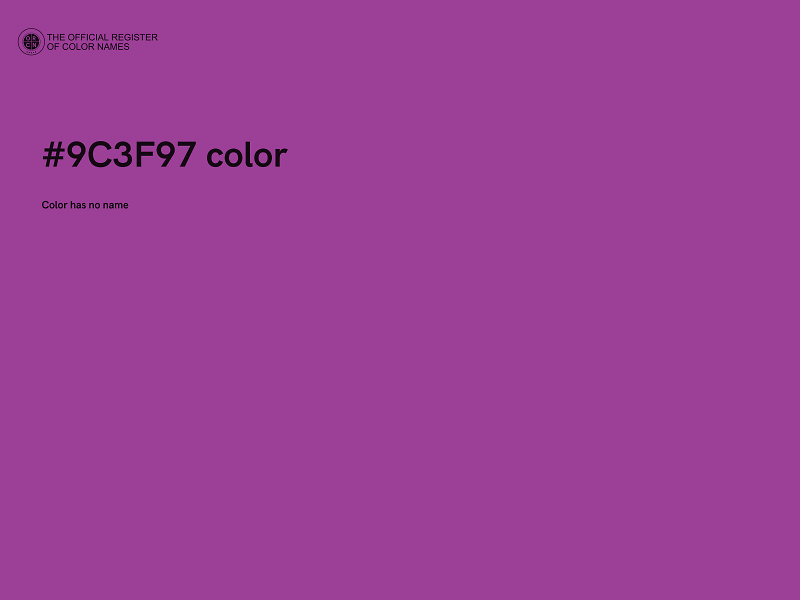 #9C3F97 color image