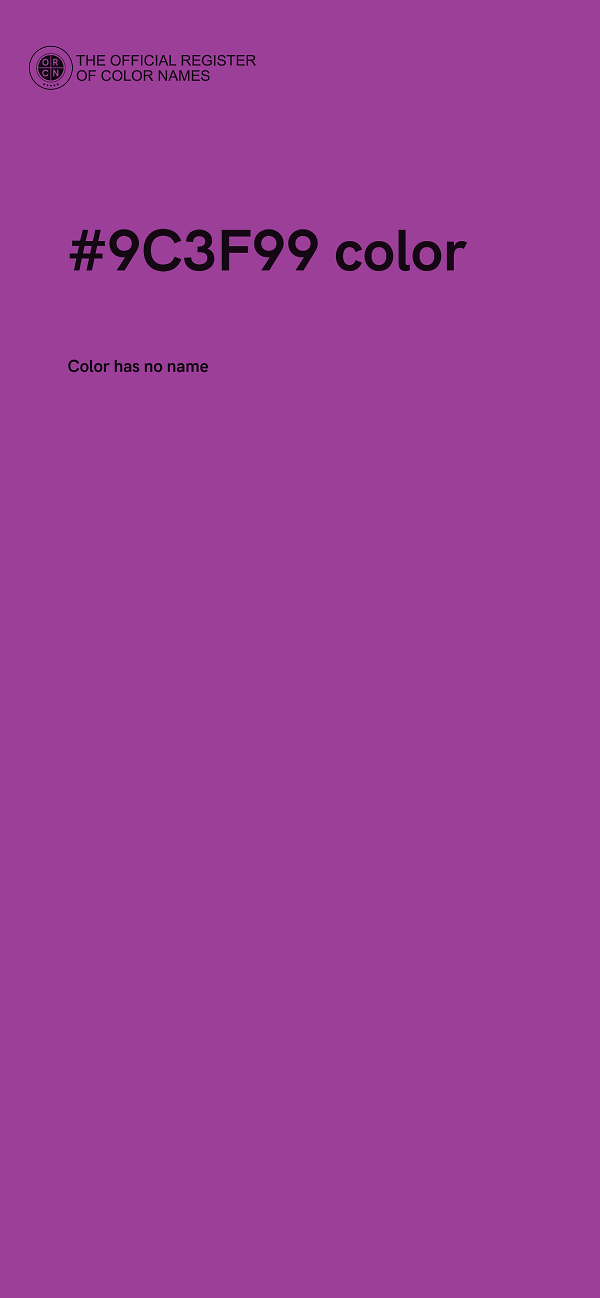 #9C3F99 color image