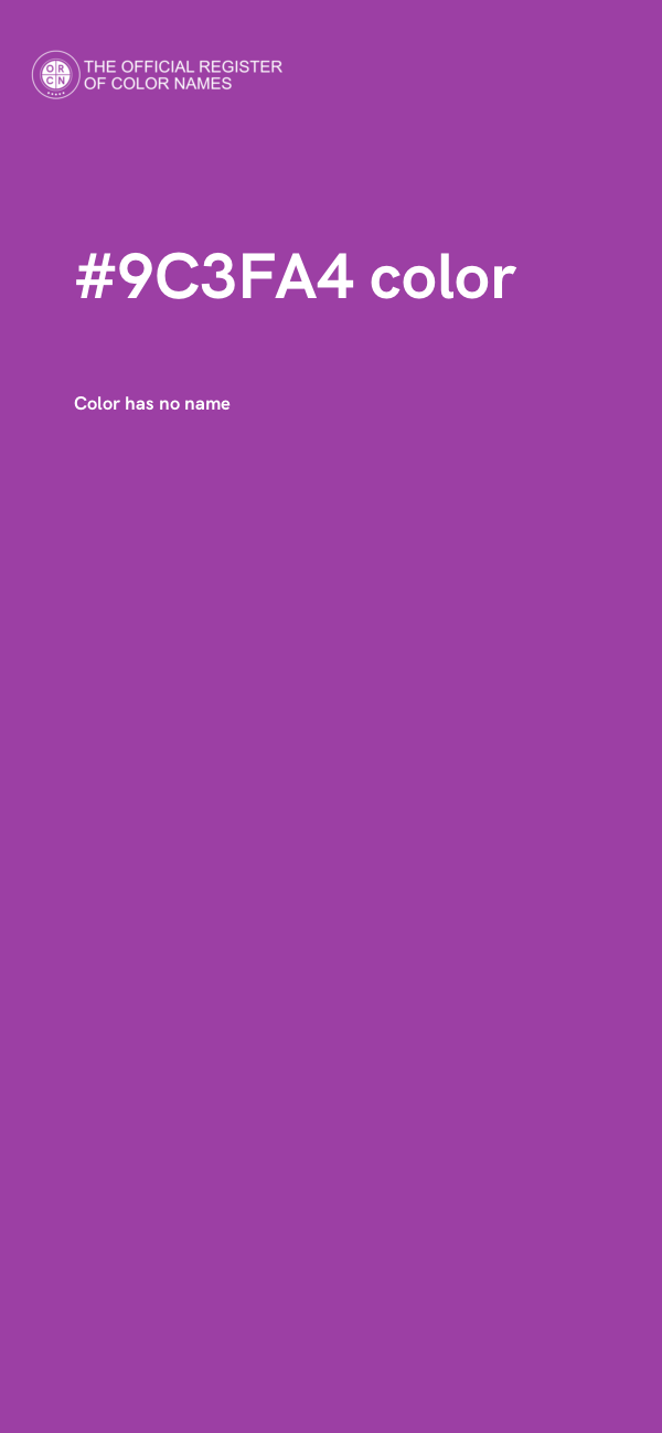 #9C3FA4 color image