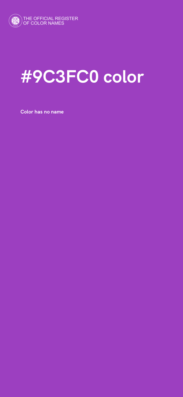 #9C3FC0 color image