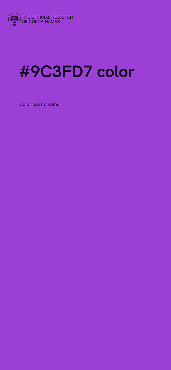 #9C3FD7 color image