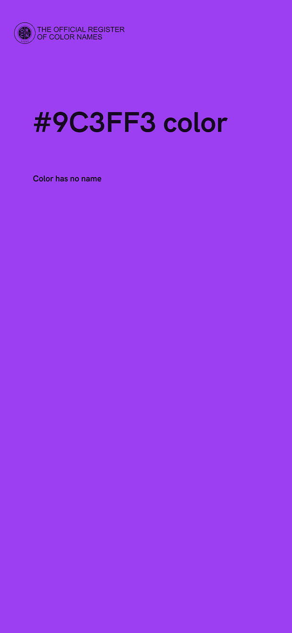 #9C3FF3 color image