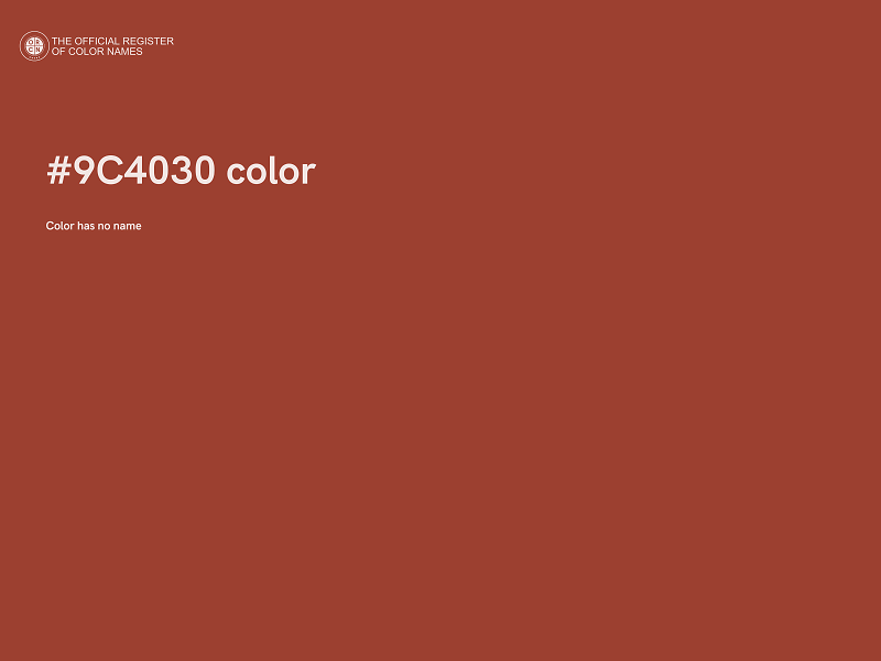 #9C4030 color image
