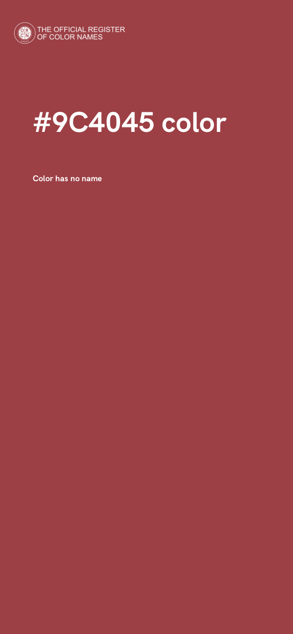 #9C4045 color image