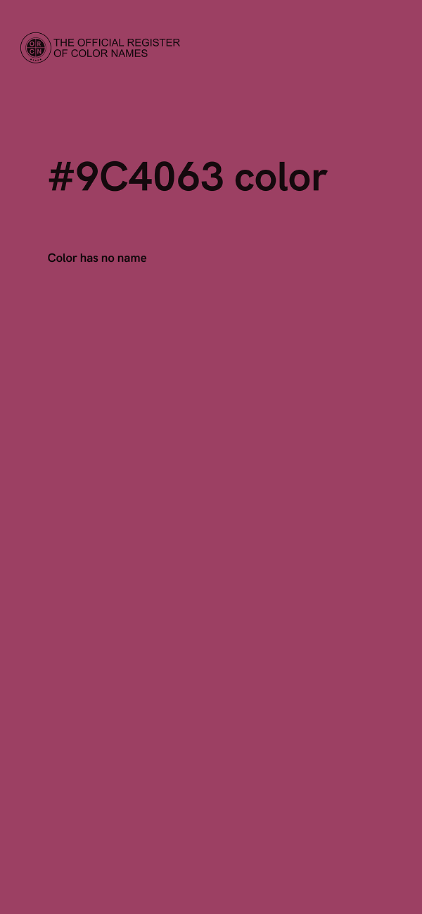 #9C4063 color image
