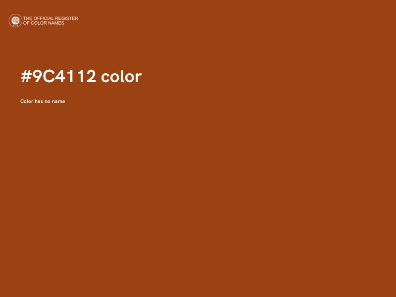 #9C4112 color image