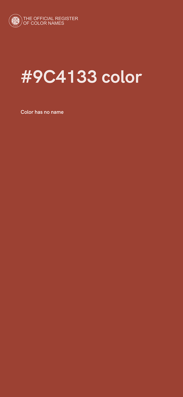 #9C4133 color image