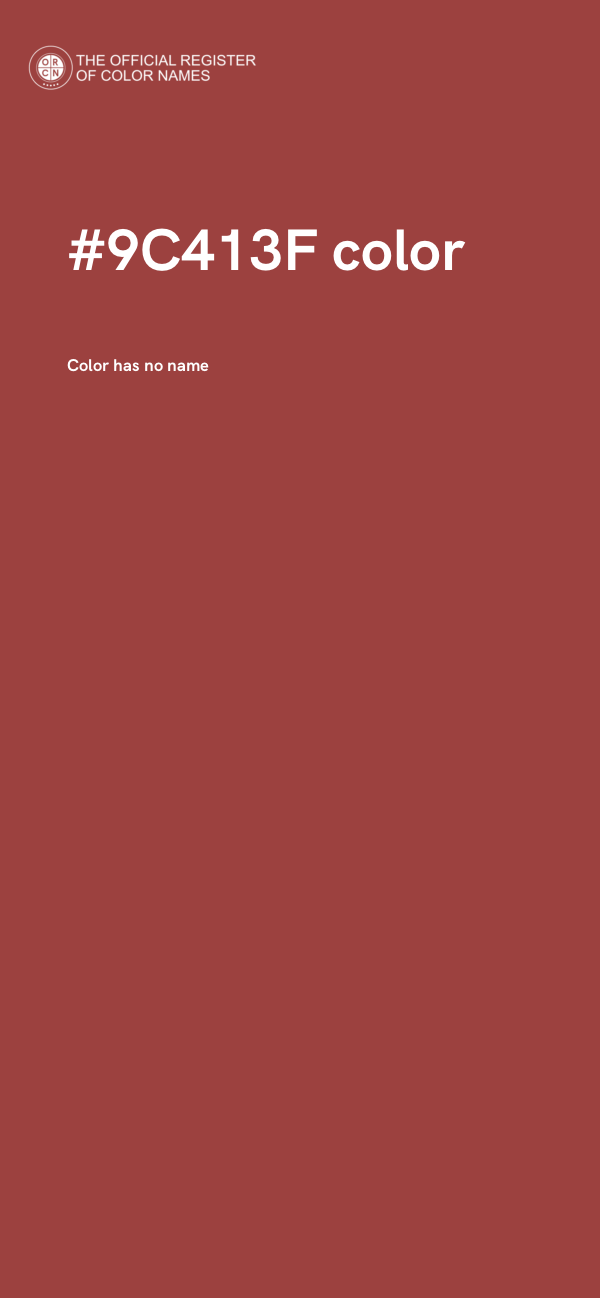 #9C413F color image