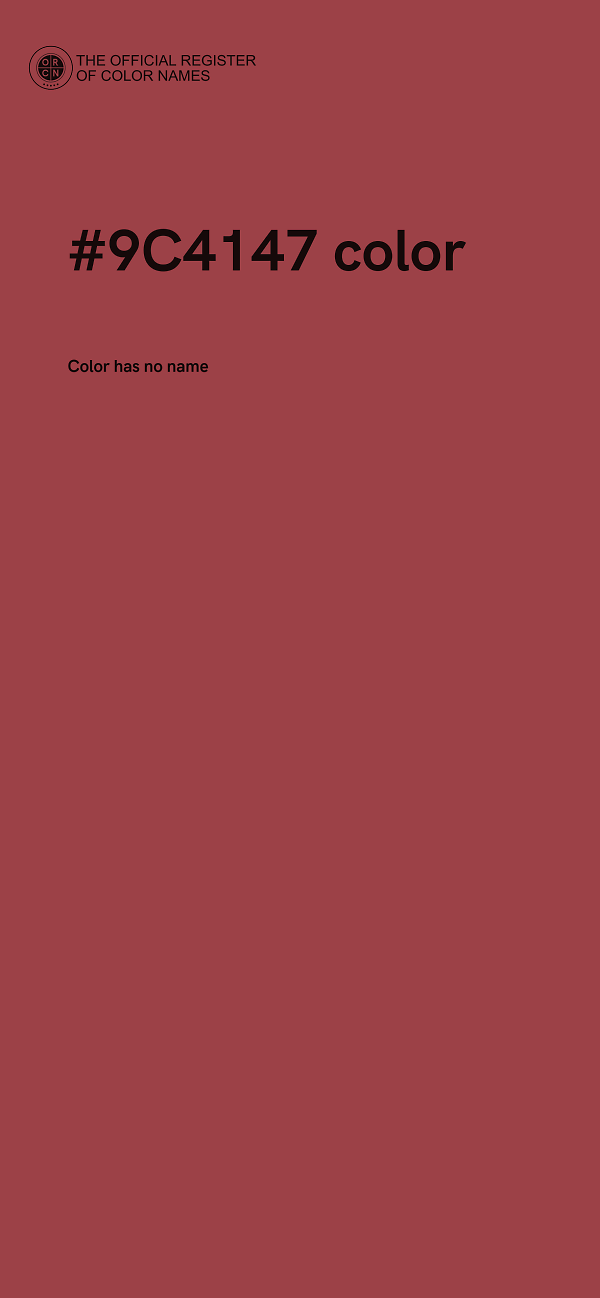 #9C4147 color image