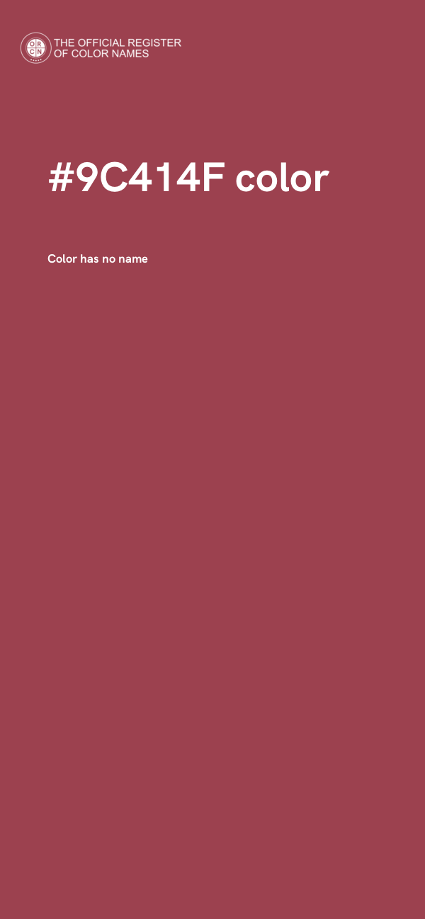 #9C414F color image