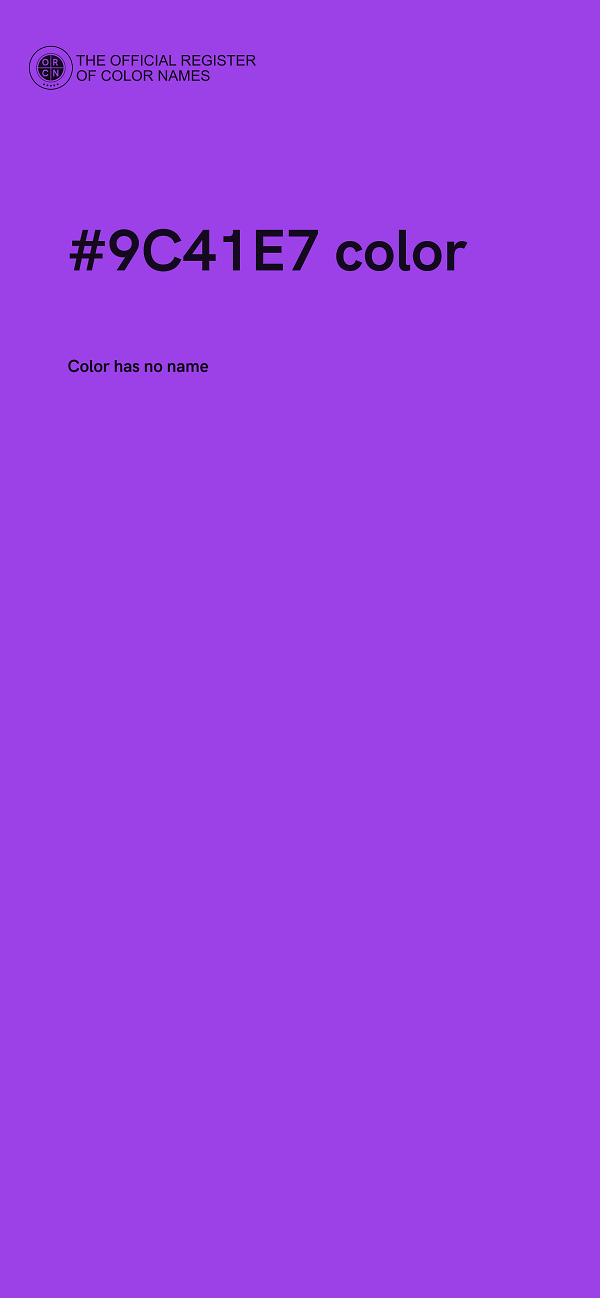 #9C41E7 color image