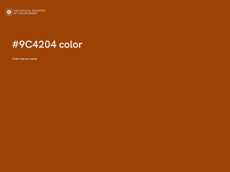 #9C4204 color image