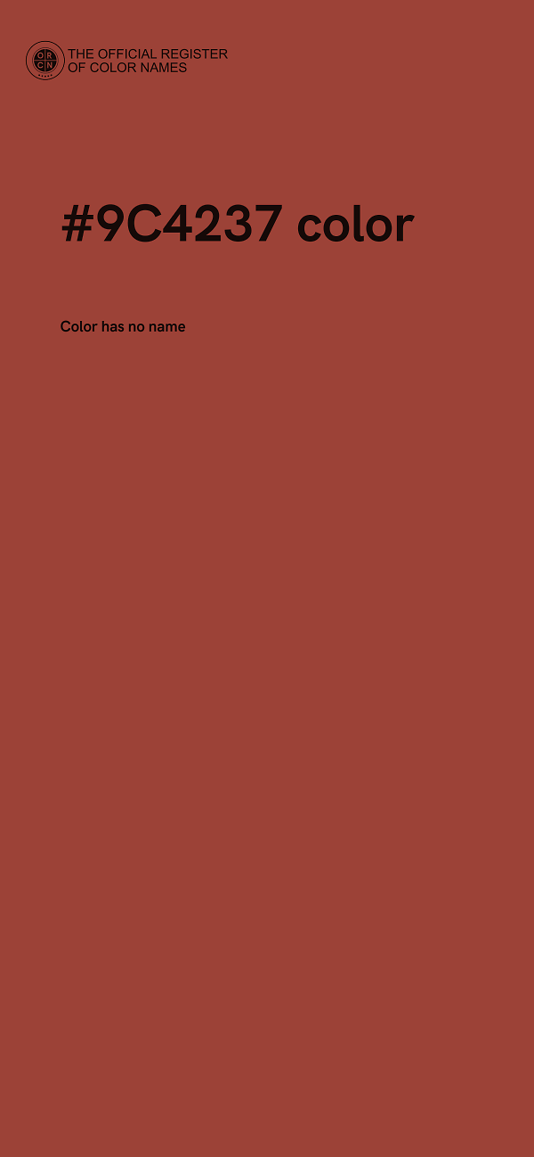 #9C4237 color image