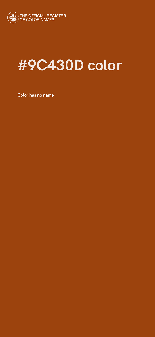 #9C430D color image