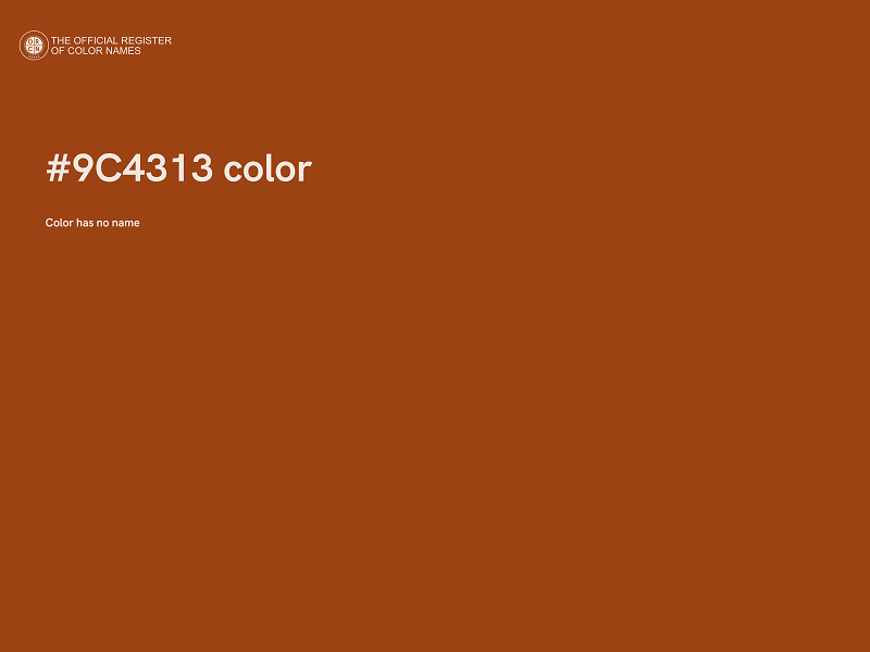 #9C4313 color image