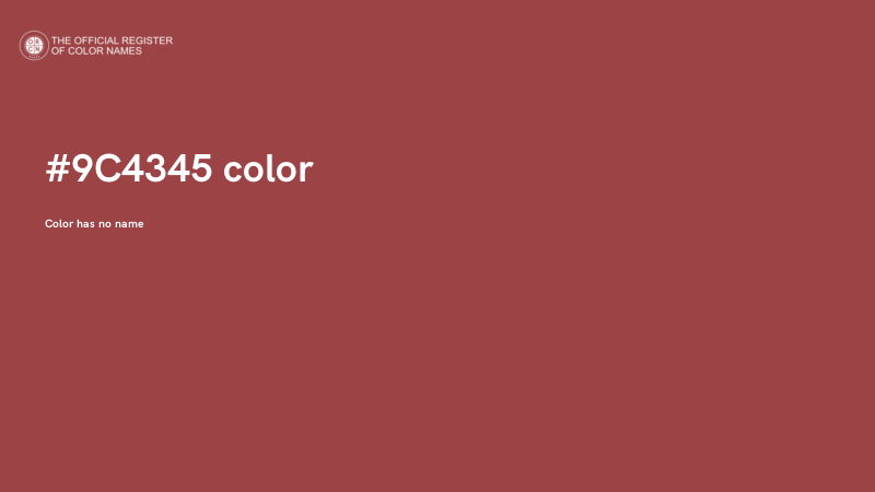 #9C4345 color image