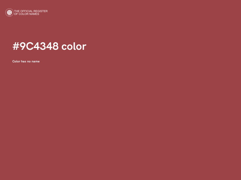 #9C4348 color image