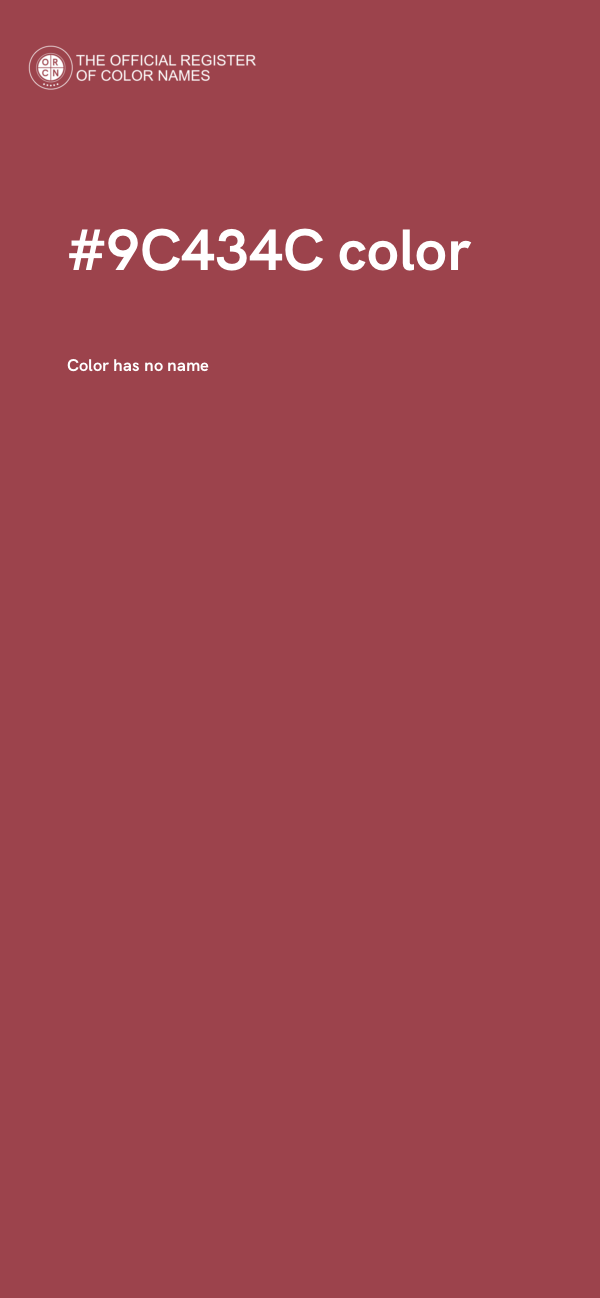 #9C434C color image