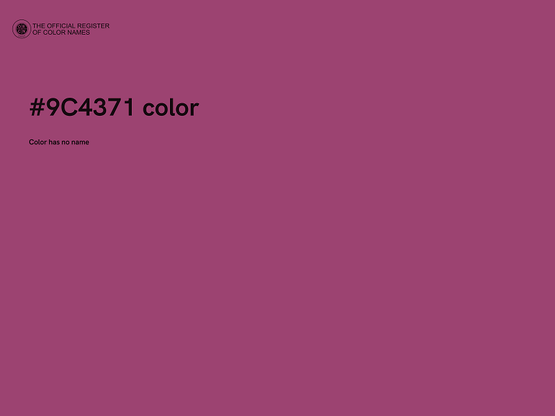 #9C4371 color image