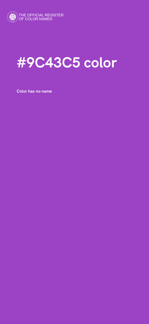 #9C43C5 color image