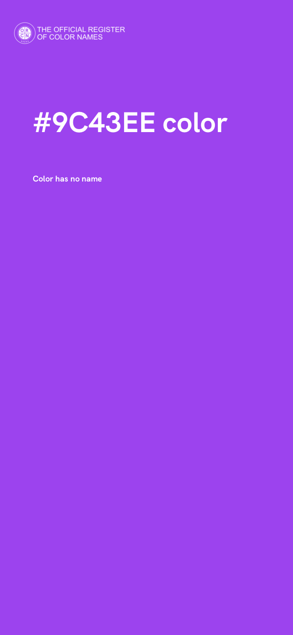 #9C43EE color image