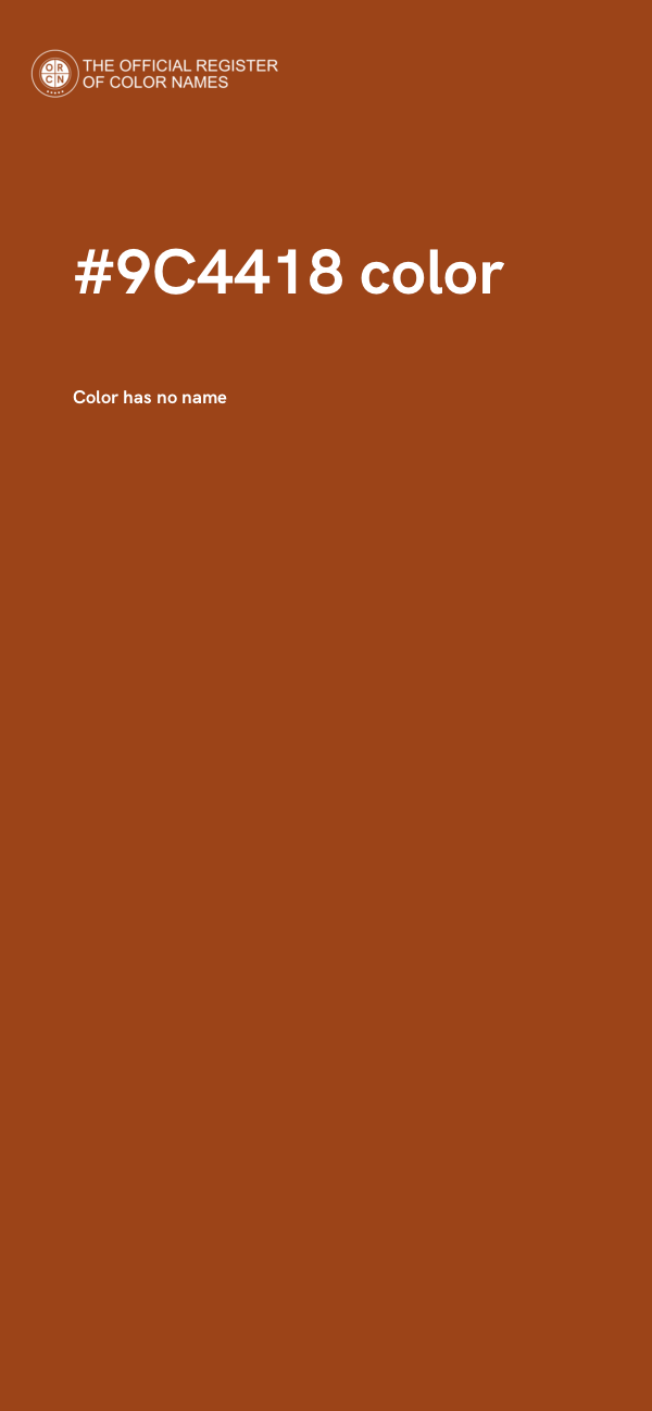 #9C4418 color image