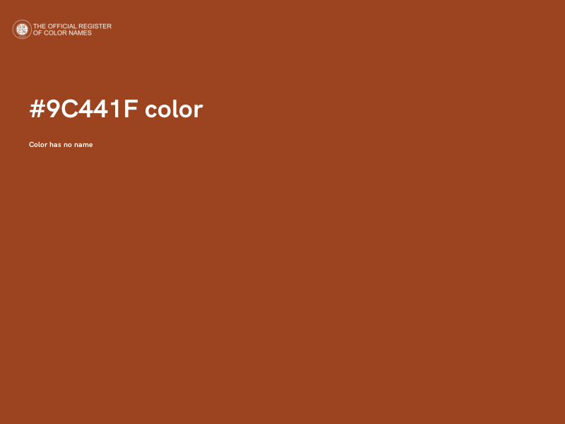 #9C441F color image