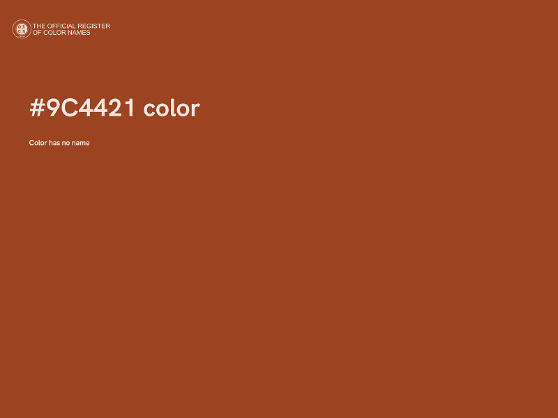#9C4421 color image