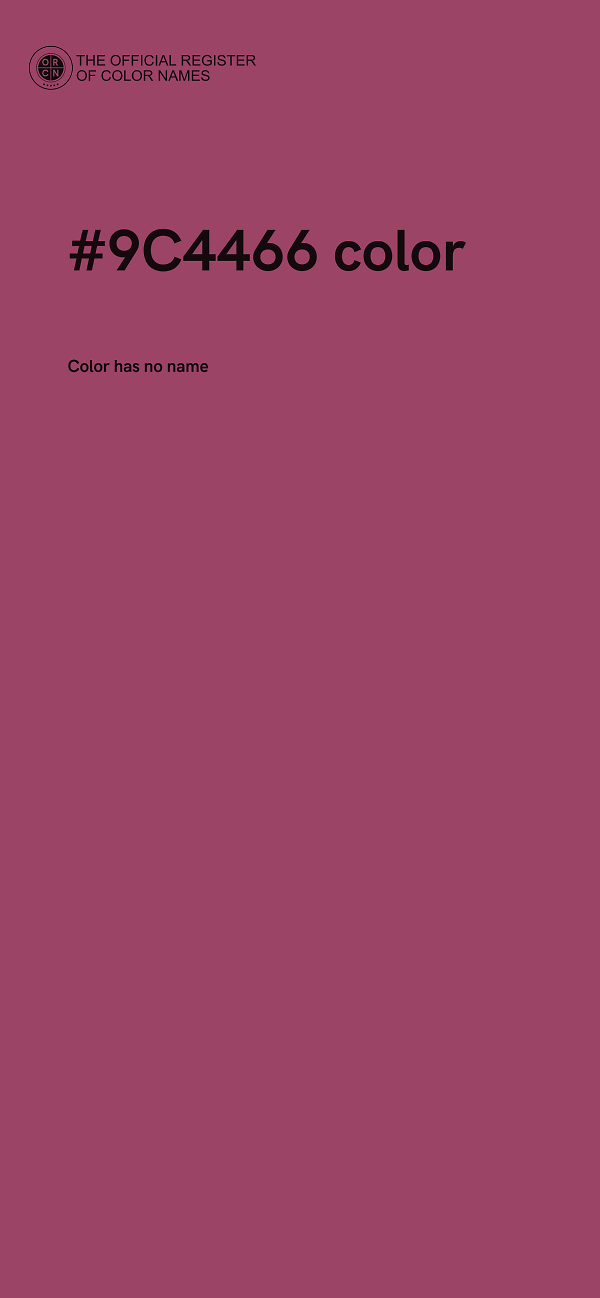 #9C4466 color image