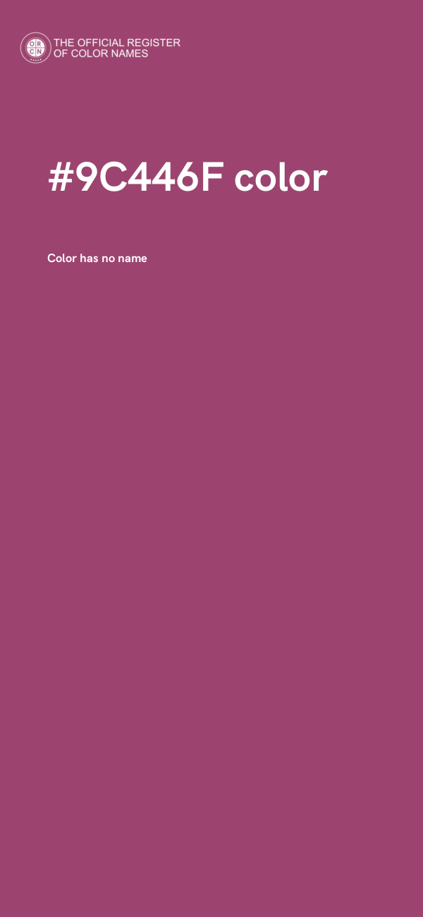 #9C446F color image