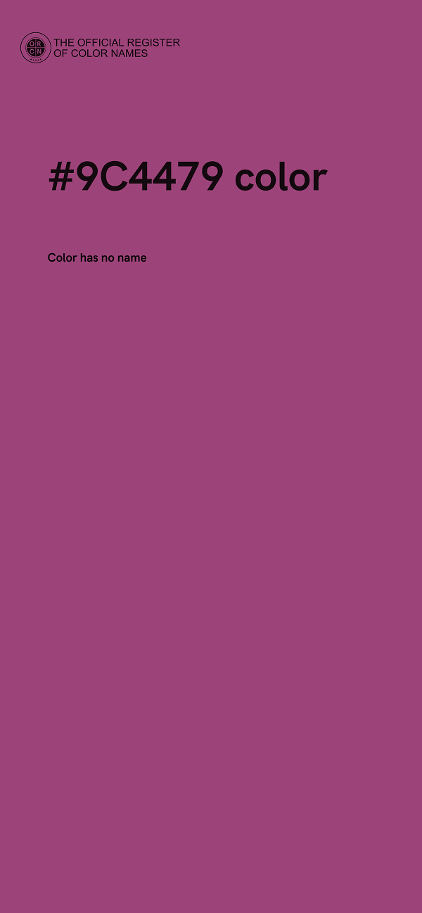#9C4479 color image