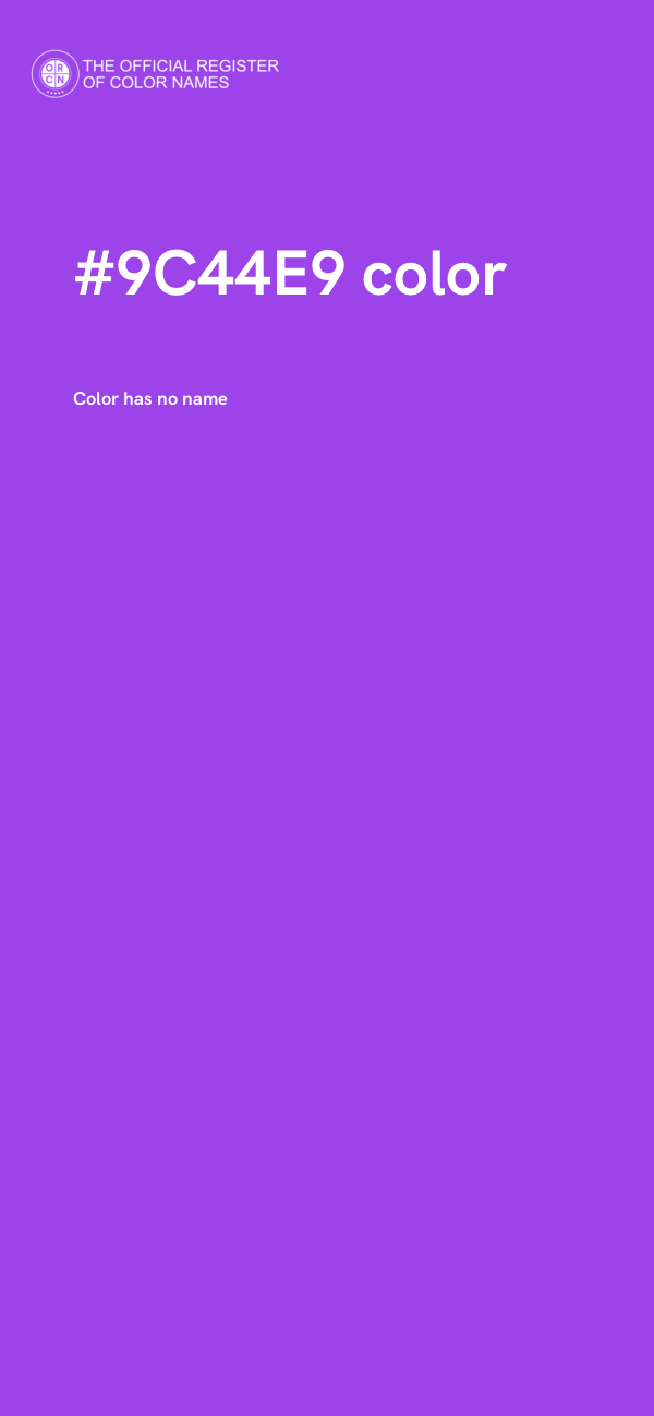 #9C44E9 color image