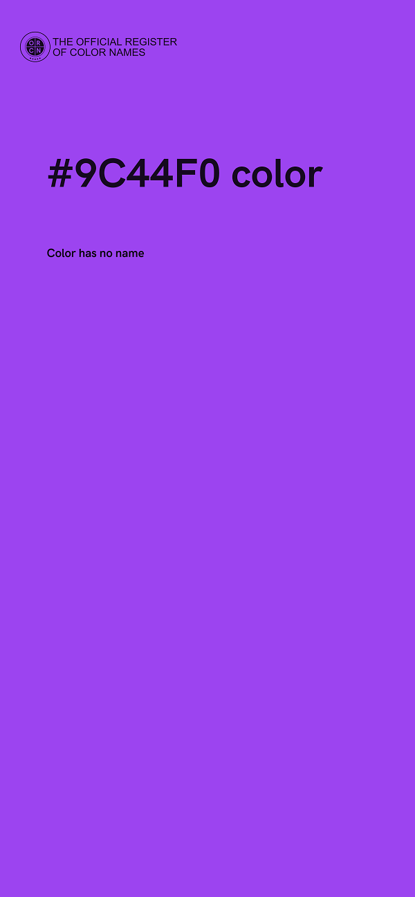 #9C44F0 color image