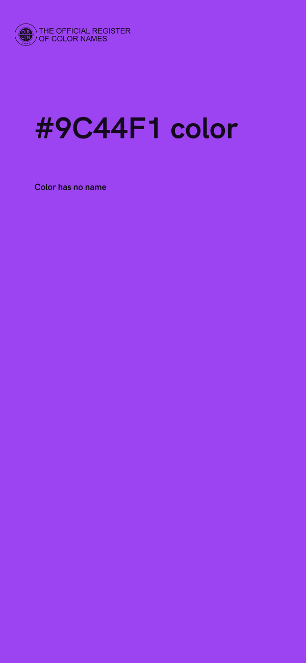 #9C44F1 color image
