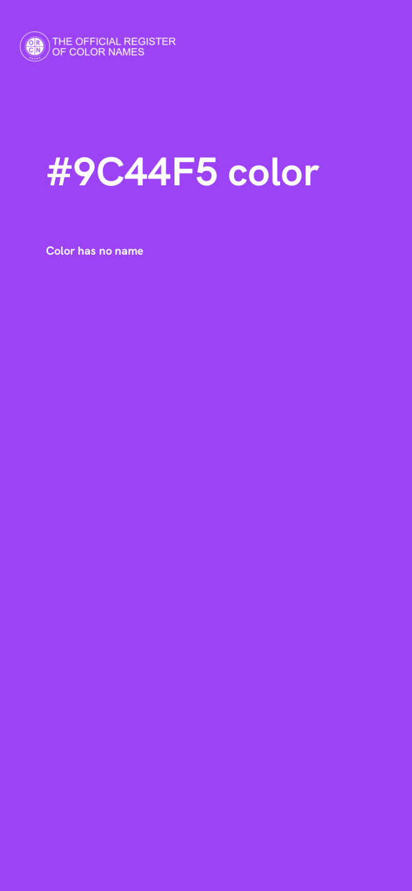 #9C44F5 color image