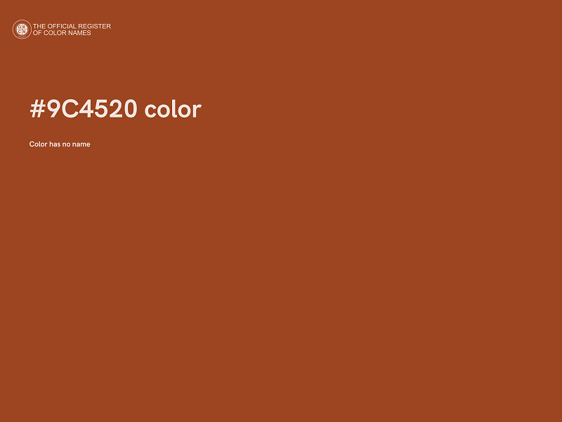 #9C4520 color image