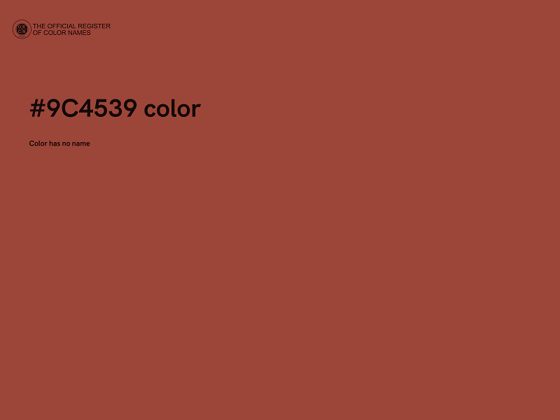 #9C4539 color image