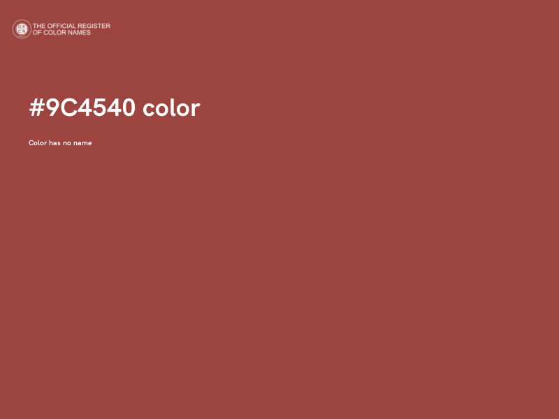 #9C4540 color image