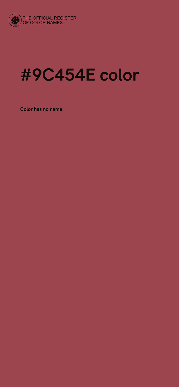 #9C454E color image