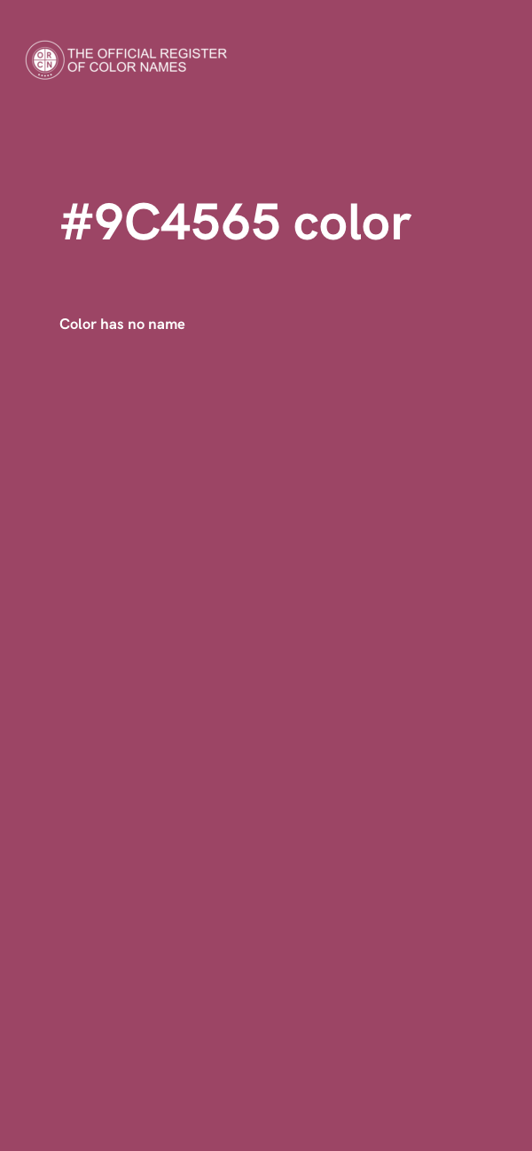 #9C4565 color image