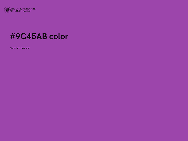 #9C45AB color image