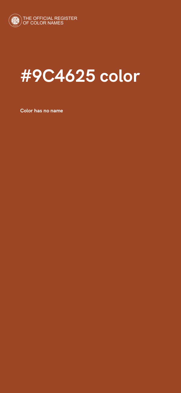 #9C4625 color image
